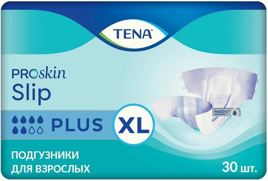 Tena Slip Plus Подгузники для взрослых р.XL 30 шт