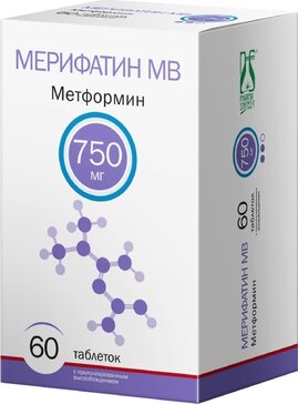 Мерифатин МВ таб 750 мг 60 шт