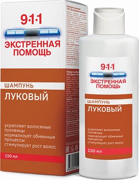 911 Экстренная Помощь  Луковый шампунь против выпадения волос 150мл