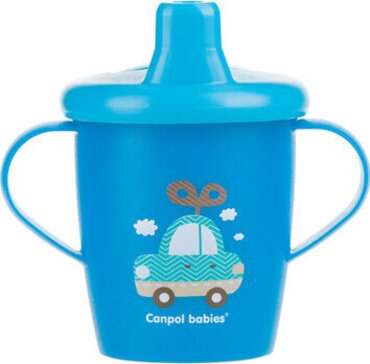 Canpol babies поильник-непроливайка с целевым клапаном toys 250 мл голубой 31/200 250989190