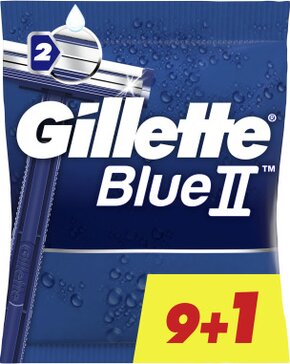 Gillette blue ii бритва одноразовая 9 шт +1 бесплатно