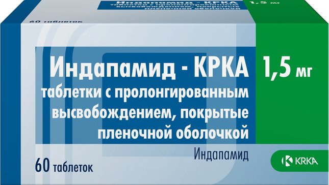 Индапамид-крка таб п/об пленочной пролонг. 1.5мг 60 шт