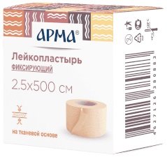 Лейкопластырь фиксирующий телесный 2,5x500см Арма