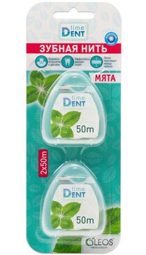 Time Dent Зубная нить Мята 50 м, 2 шт