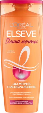 LOREAL Paris Elseve Длина мечты Шампунь преображение для длинных поврежденных волос 400 мл