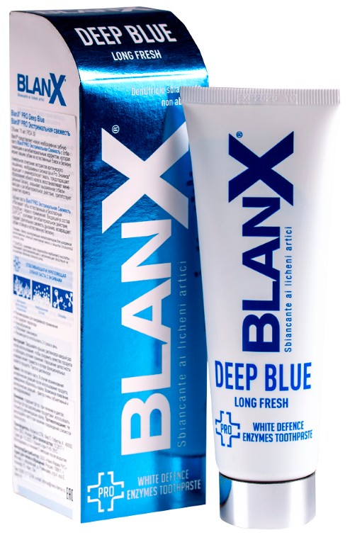 Blanx PRO Deep Blue Зубная паста отбеливающая Экстремальная свежесть 75 мл