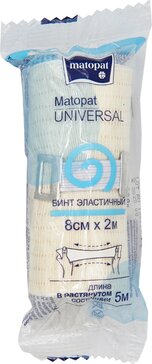 Matopat Universal Бинт эластичный с застежкой 8 см х 2 м/5 м