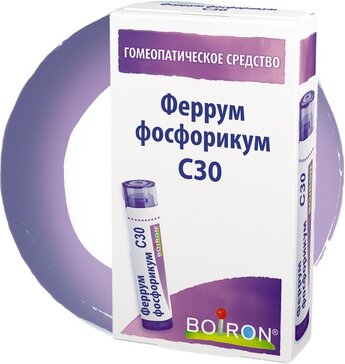 Феррум фосфорикум c30 гранулы гомеопатические 4г