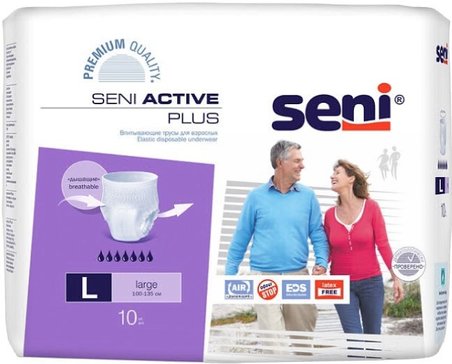 Seni active трусики впитывающие plus р.l /large 10 шт