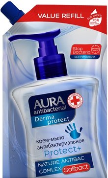 Aura Крем-мыло антибактериальное Derma Protect 500 мл