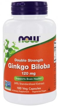 NOW Ginkgo Biloba, Гинкго Билоба Экстракт 120 мг капс 100 шт