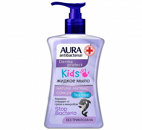 Aura antibacterial Крем-мыло жидкое детское 3+ 250 мл