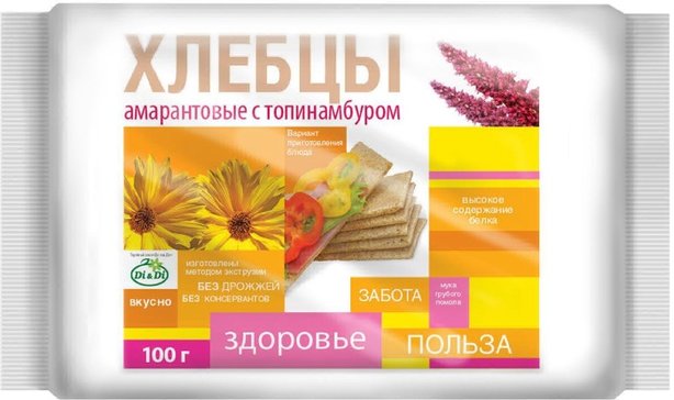 Di&di хлебцы амарантовые 100г топинамбур