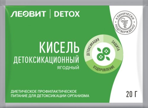 ЛЕОВИТ DETOX Кисель детоксикационный ягодный 20г пак 1 шт