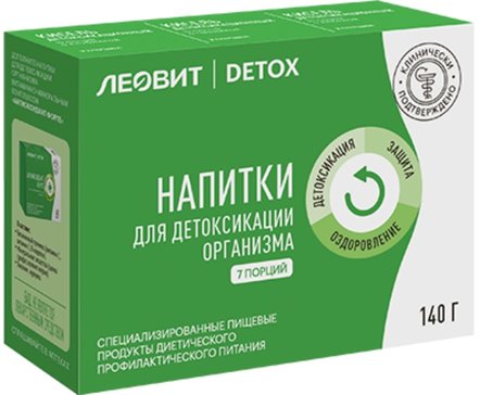 Леовит Detox Кисель для детоксикации организма ягодный 20 г пак 7 шт