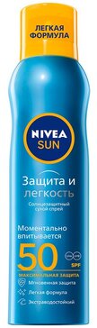 Освежающий солнцезащитный спрей для тела Nivea Sun Защита и легкость SPF 50, водостойкий, 200 мл