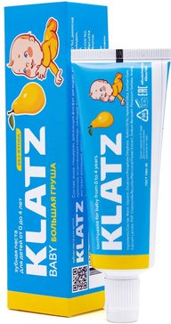 Klatz baby Зубная паста для детей 0-4 лет Большая груша 40 мл без фтора