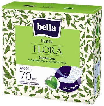 Bella flora прокладки ежедневные 70 шт panty green tea