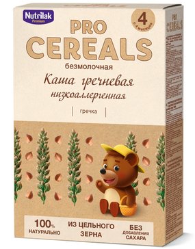 Нутрилак премиум каша безмолочная гречневая низкоаллергенная 200г procereals