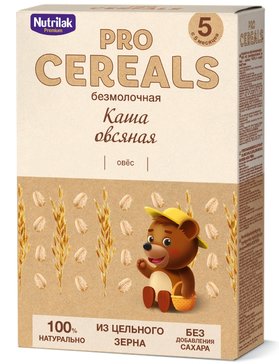 Нутрилак премиум каша безмолочная овсяная цельнозерновая 200г procereals