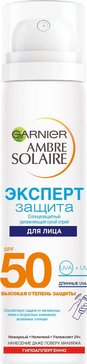 Garnier ambre solaire спрей сухой для лица солнцезащитный увлажняющий spf50 75мл эксперт защита