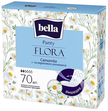 Bella flora прокладки ежедневные 70 шт panty camomile