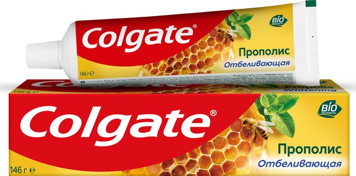 Colgate паста зубная 100 мл прополис отбеливающая