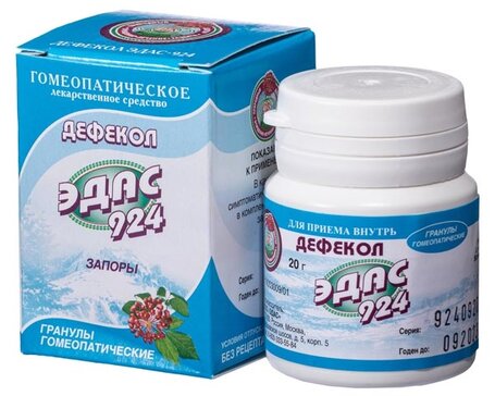 Дефекол Эдас-924 гранулы 20 г 