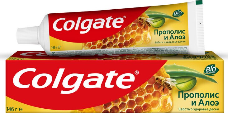 Зубная паста Colgate Прополис и Алоэ с натуральными ингредиентами для защиты от кариеса и свежего дыхания 100 мл