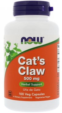 NOW Cat's Claw, Кошачий Коготь 500 мг капс 100 шт