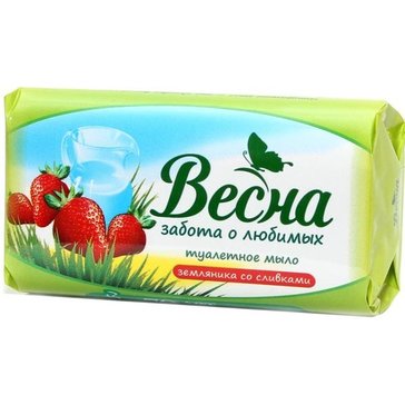 Весна мыло 90г земляника со сливками