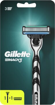 Gillette mach3 станок 1 шт + 2 кассеты