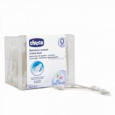 Chicco палочки ватные 90 шт с ограничителем