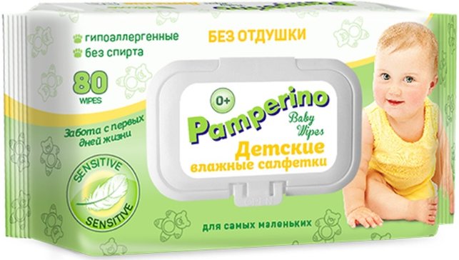 Pamperino салфетки влажные детские 80 шт с алоэ вера