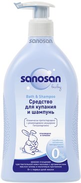 Sanosan Baby средство для купания и шампунь 500мл 