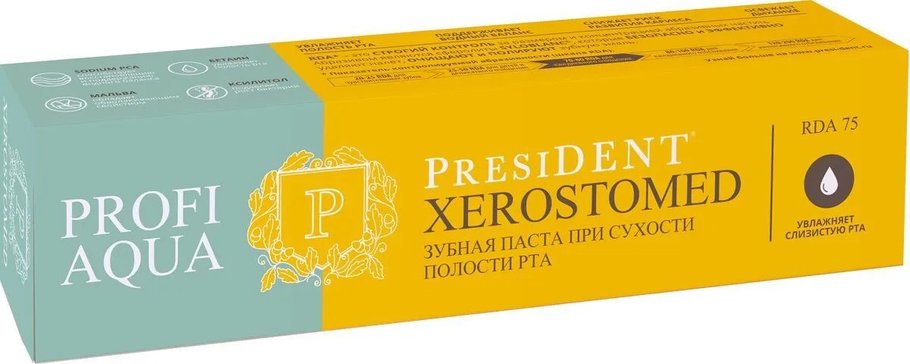 PresiDENT PROFI AQUA Xerostomed Зубная паста при сухости полости рта 50 мл