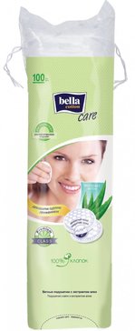 Bella cotton  care подушечки ватные круглые 100 шт экстракт алоэ