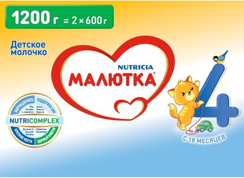 Малютка Детское молочко 4, 1200 г