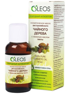 Oleos Масло косметическое австралийского Чайного дерева с эфирным маслом пихты 30 мл Природный антисептик