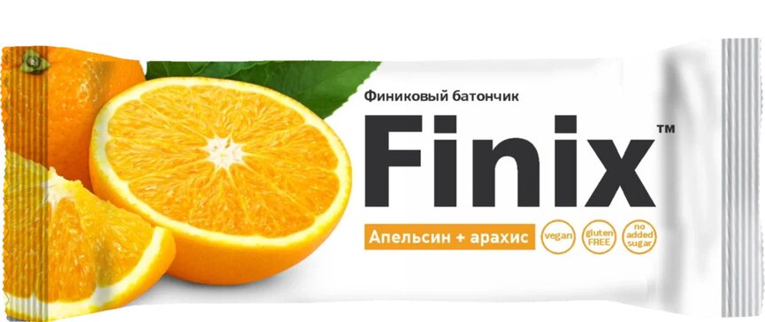 Finix батончик финиковый 30г 1 шт арахис/апельсин