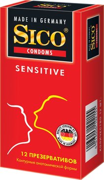 Презервативы Sico Sensitive Контурные анатомической формы 12 шт