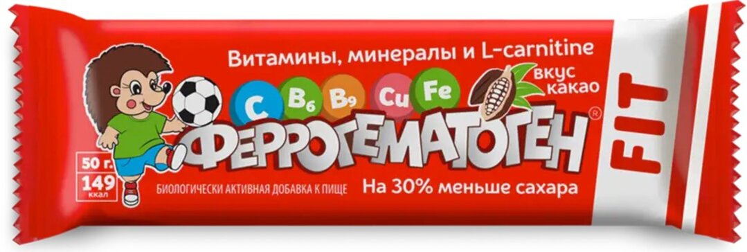 Феррогематоген FIT с витаминами, минералами и L-карнитином пастилки 50 г