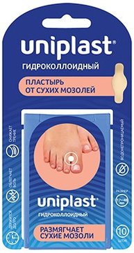 Пластырь от сухих мозолей 1,7 см х 4,8 см, 10 шт UNIPLAST