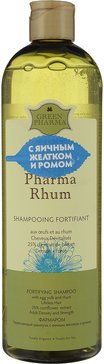 GreenPharma фармаром шампунь укрепляющий 500мл с яичным желтком и ромом