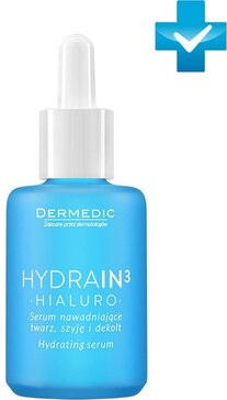 Dermedic hydrain 3 hialuro сыворотка для лица, шеи и декольте увлажняющая 30г