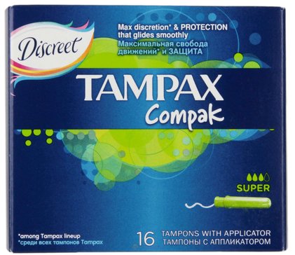 Tampax compak тампоны 16 шт нормал пласт.апплик.