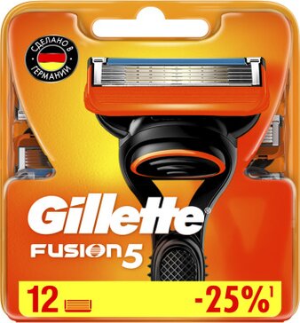 Gillette Fusion кассеты для бритья 12 шт