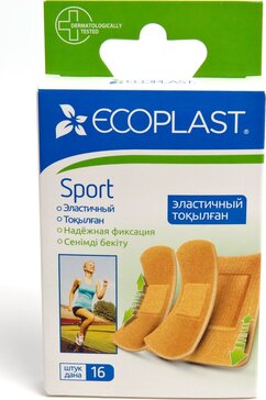 Пластырь медицинский тканый 16 шт Ecoplast Sport