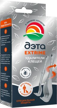 Дэта Extrime Удалитель клещей для людей и животных 2 шт