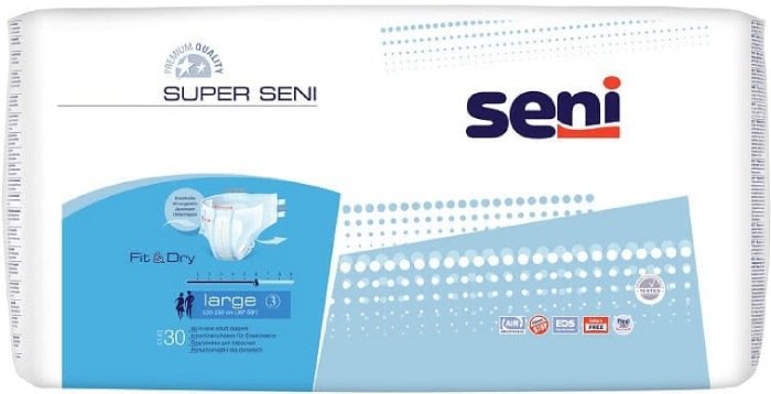 Seni super air подгузники взр. large/3 30 шт